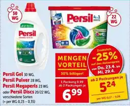 Interspar Persil Gel, Persil Pulver, Persil Megaperls oder Persil Discs Angebot