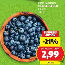 Hofer Heidelbeeren Angebot