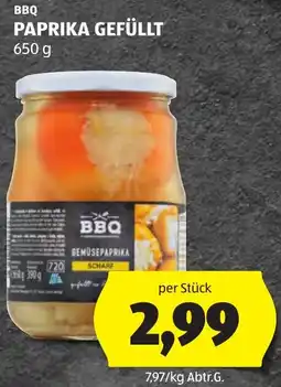Hofer Bbq paprika gefüllt Angebot