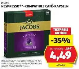 Hofer Jacobs Nespresso-Kompatible Cafe-Kapseln Angebot