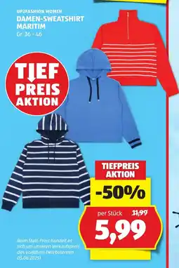 Hofer Damen-Sweatshirt Maritim Angebot