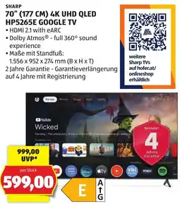 Hofer 4K UHD QLED HP5265E Google TV Angebot