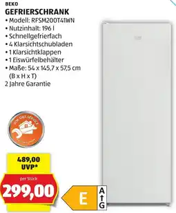 Hofer Gefrierschrank RFSM200T41WN Angebot