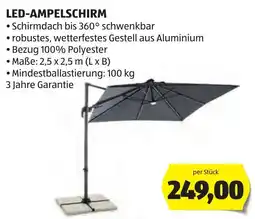 Hofer Led-Ampelschirm Angebot