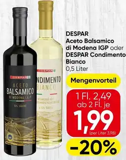 Spar Despar aceto balsamico di modena igp oder despar condimento bianco Angebot