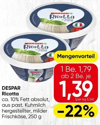 Spar Despar ricotta Angebot