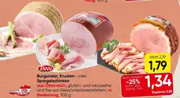 Spar Burgunder, krusten oder spargelschinken Angebot