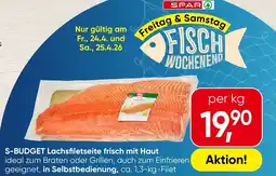 Spar S-budget lachsfiletseite frisch mit haut Angebot