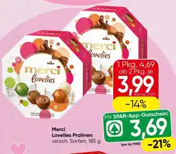 Spar Merci lovelies pralinen Angebot