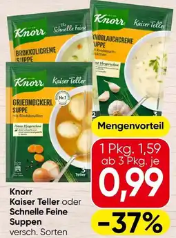 Spar Knorr kaiser teller oder schnelle feine suppen Angebot