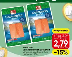 Spar S budget lachsforellenfilet geräuchert Angebot