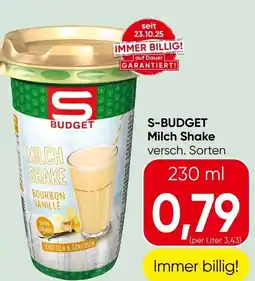 Spar S budget milch shake Angebot