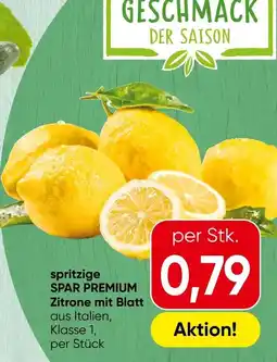 Spar Spritzige spar premium zitrone mit blatt Angebot