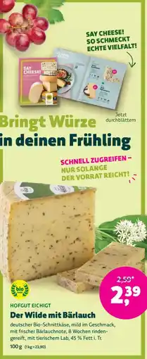Denn's Biomarkt Der Wilde mit Bärlauch Angebot