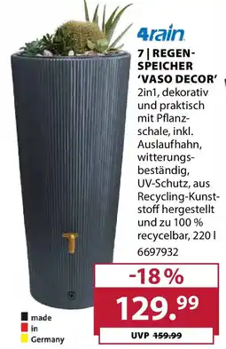 Dehner Regen- speicher vaso decor Angebot