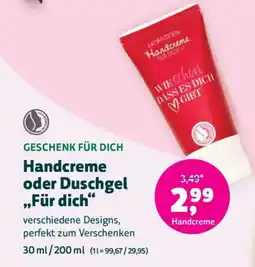 Denn's Biomarkt Handcreme oder duschgel für dich Angebot
