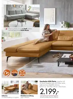 Polstermöbel Fischer Couchecke ls24 floria, longchair Angebot