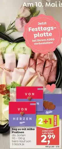 ADEG Sag es mit Milka Pralinen Angebot