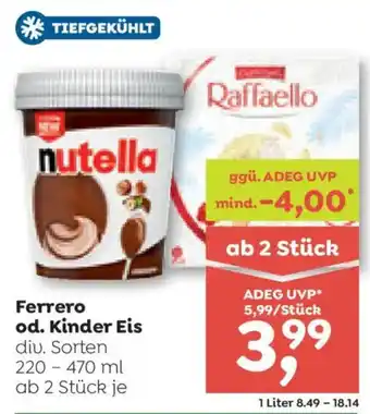 ADEG Ferrero od. Kinder Eis Angebot