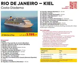 Billa Reisen Rio de janeiro kiel costa diadema Angebot