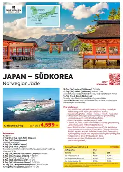Billa Reisen JAPAN - SÜDKOREA Angebot