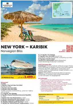 Billa Reisen New york - karibik Angebot