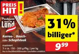 Nah&Frisch Karree-, Bauch- oder Schopfsteak Angebot
