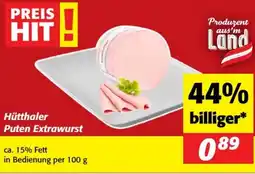Nah&Frisch Hütthaler Puten Extrawurst Angebot
