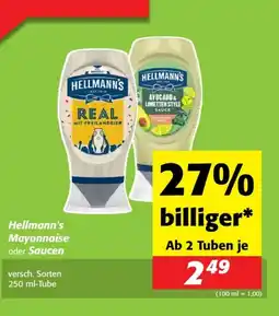 Nah&Frisch Hellmann's Mayonnaise oder Saucen Angebot