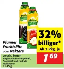 Nah&Frisch Pfanner Fruchtsäfte oder Nektare Angebot