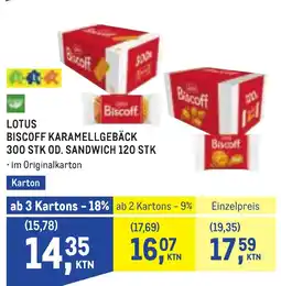 Metro Lotus biscoff karamellgebäckod. sandwich Angebot