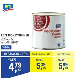 Metro Rote kidney bohnen Angebot