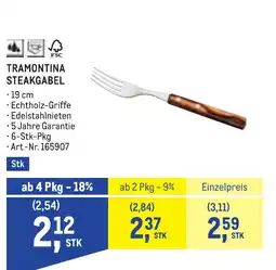 Metro Tramontina steakgabel Angebot