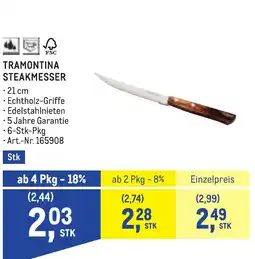 Metro Tramontina steakmesser Angebot