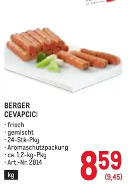 Metro Berger cevapcici Angebot