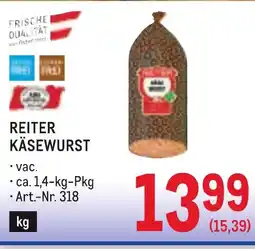 Metro Reiter käsewurst Angebot