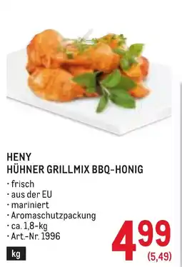 Metro Heny hühner grillmix bbq-honig Angebot