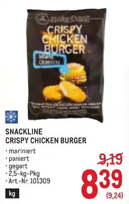 Metro Snackline crispy chicken burger Angebot