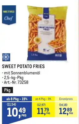 Metro Sweet potato fries Angebot