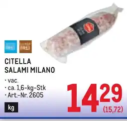 Metro Citella salami milano Angebot