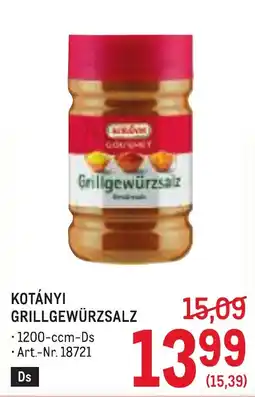 Metro Kotányi grillgewürzsalz Angebot