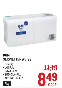 Metro Duni servietten weiss Angebot