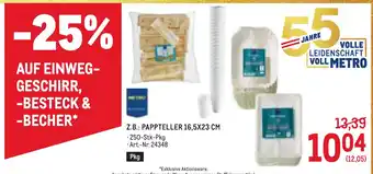 Metro Pappteller Angebot
