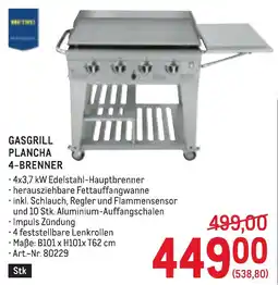 Metro Gasgrill plancha 4-brenner Angebot