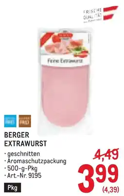 Metro Berger extrawurst Angebot