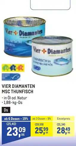Metro Vier diamanten msc thunfisch Angebot