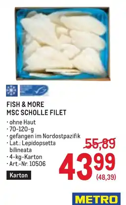 Metro Fish & more msc scholle filet Angebot