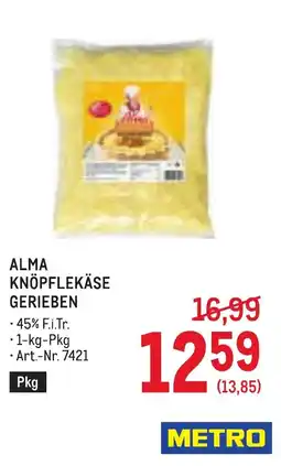 Metro Alma knöpflekäse gerieben Angebot