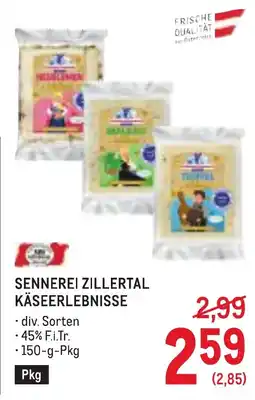 Metro Sennerei zillertal käseerlebnisse Angebot