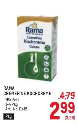 Metro Rama cremefine kochcreme Angebot